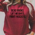 Read Books Lift Weights Fight Fascists Premium Tri-Blend Raglan Sleeve Sweatshirt Heather Dust Read Books Lift Weights Fight Fascists Premium Tri-Blend Raglan Sleeve Sweatshirt Heather Dust