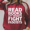 Read Books Lift Weights Fight Fascists Reading Reader Book Raglan Sleeve Sweatshirt Heather Dust Read Books Lift Weights Fight Fascists Reading Reader Book Raglan Sleeve Sweatshirt Heather Dust