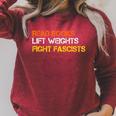 Read Books Lift Weights Fight Fascists Reading Retro Raglan Sleeve Sweatshirt Heather Dust Read Books Lift Weights Fight Fascists Reading Retro Raglan Sleeve Sweatshirt Heather Dust