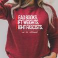 Read Books Lift Weights Fight Fascists Real Life Fulfillment Premium Tri-Blend Raglan Sleeve Sweatshirt Heather Dust Read Books Lift Weights Fight Fascists Real Life Fulfillment Premium Tri-Blend Raglan Sleeve Sweatshirt Heather Dust