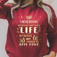 I Read Books To Have Many Lives Bookish Book Raglan Sleeve Sweatshirt Heather Dust