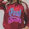 Read More Books Reading Bookworm Book Reader Teacher Men Women Kids Raglan Sleeve Sweatshirt Heather Dust