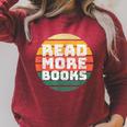 Read More Books Retro Vintage Book Lover Raglan Sleeve Sweatshirt Heather Dust Read More Books Retro Vintage Book Lover Raglan Sleeve Sweatshirt Heather Dust