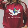We Read At Dawn Bookish Frog Wizard Reading Raglan Sleeve Sweatshirt Heather Dust We Read At Dawn Bookish Frog Wizard Reading Raglan Sleeve Sweatshirt Heather Dust