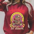 We Read At Dawn Frog Grimoire Book Raglan Sleeve Sweatshirt Heather Dust