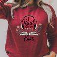 I Read With My Ears Lover Audiobook Reader Book Raglan Sleeve Sweatshirt Heather Dust