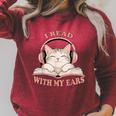 I Read With My Ears Lover Cat Audiobook Reader Book Raglan Sleeve Sweatshirt Heather Dust I Read With My Ears Lover Cat Audiobook Reader Book Raglan Sleeve Sweatshirt Heather Dust