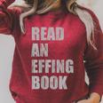 Read An Effing Book Raglan Sleeve Sweatshirt Heather Dust