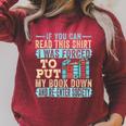 If You Can Read This I Was Forced To Put My Book Down Raglan Sleeve Sweatshirt Heather Dust