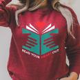 Read Your Heart Out Book Lover Reading Raglan Sleeve Sweatshirt Heather Dust