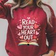 Read Your Heart Out Book Lovers Raglan Sleeve Sweatshirt Heather Dust
