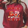 Read Your Heart Out Valentine Reading Book Girl Kid Teacher Raglan Sleeve Sweatshirt Heather Dust Read Your Heart Out Valentine Reading Book Girl Kid Teacher Raglan Sleeve Sweatshirt Heather Dust