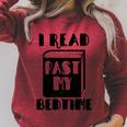 I Read Past My Bedtime Book Reader Raglan Sleeve Sweatshirt Heather Dust
