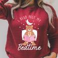 Read Past Bedtime Books Reader Book Reading Bookworm Author Raglan Sleeve Sweatshirt Heather Dust