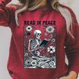 Read In Peace Book Lover Bookworm Skeleton Book Lover Raglan Sleeve Sweatshirt Heather Dust Read In Peace Book Lover Bookworm Skeleton Book Lover Raglan Sleeve Sweatshirt Heather Dust