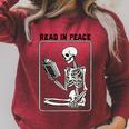 Read In Peace Skeleton Book Lover Bookworm Book Raglan Sleeve Sweatshirt Heather Dust Read In Peace Skeleton Book Lover Bookworm Book Raglan Sleeve Sweatshirt Heather Dust