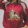 Read In Peace Skeleton Reading Book Halloween Bookish Raglan Sleeve Sweatshirt Heather Dust Read In Peace Skeleton Reading Book Halloween Bookish Raglan Sleeve Sweatshirt Heather Dust