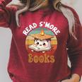 Read S'More Book Marshmallow Book Reading Lover Raglan Sleeve Sweatshirt Heather Dust