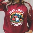 Read S'More Books Camping Lover Raglan Sleeve Sweatshirt Heather Dust