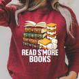Read S'More Books Camping Themed Literacy Night Raglan Sleeve Sweatshirt Heather Dust