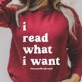I Read What I Want Banned Books Club For Bibliophile Reading Raglan Sleeve Sweatshirt Heather Dust
