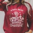 A Well Read Woman Is A Dangerous Creature Book Lover Raglan Sleeve Sweatshirt Heather Dust A Well Read Woman Is A Dangerous Creature Book Lover Raglan Sleeve Sweatshirt Heather Dust