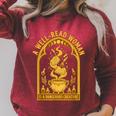 A Well Read Woman Is A Dangerous Creature Book Witch Raglan Sleeve Sweatshirt Heather Dust