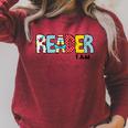 Reader I Am Bookworm Librarian I Heart Read Book Lover Raglan Sleeve Sweatshirt Heather Dust