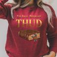 Reader Mole Finished Book Humor Literary Apparel Raglan Sleeve Sweatshirt Heather Dust