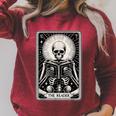 The Reader Tarot Card Books Skeleton Reading Book Raglan Sleeve Sweatshirt Heather Dust The Reader Tarot Card Books Skeleton Reading Book Raglan Sleeve Sweatshirt Heather Dust