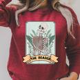 The Reader Tarot Card Skeleton With Book Lover Bookworm Raglan Sleeve Sweatshirt Heather Dust The Reader Tarot Card Skeleton With Book Lover Bookworm Raglan Sleeve Sweatshirt Heather Dust
