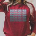 Readers Are Strong Leaders Retro Reading Book Lover Raglan Sleeve Sweatshirt Heather Dust