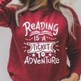 Reading Adventure Bookworm Book Raglan Sleeve Sweatshirt Heather Dust
