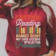 Reading Banned Books Cause Intellectual Freedom Raglan Sleeve Sweatshirt Heather Dust