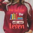 Reading Book Library Literature T-Shirt Raglan Sleeve Sweatshirt Heather Dust