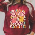 Reading Book Lover School Librarian Hooray It's Library Day Raglan Sleeve Sweatshirt Heather Dust