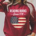 Reading Books Since 1776 American Reading Pride Raglan Sleeve Sweatshirt Heather Dust
