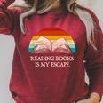 Reading Books Is My Escape Book Lover Humor Bookworm Raglan Sleeve Sweatshirt Heather Dust