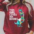 Reading Books For Girl Kids Bookworm Story Reader Raglan Sleeve Sweatshirt Heather Dust