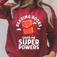 Reading Books Gives Me Superpowers Superhero Book Premium Tri-Blend Raglan Sleeve Sweatshirt Heather Dust Reading Books Gives Me Superpowers Superhero Book Premium Tri-Blend Raglan Sleeve Sweatshirt Heather Dust
