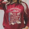 Still Into Reading Chapters Unfolding Book Raglan Sleeve Sweatshirt Heather Dust Still Into Reading Chapters Unfolding Book Raglan Sleeve Sweatshirt Heather Dust