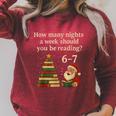 Reading Christmas Tree Book– Reading 6 7 Meme Raglan Sleeve Sweatshirt Heather Dust
