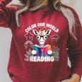 Reading Colors Our World Color Our World 2026 Reading Book Raglan Sleeve Sweatshirt Heather Dust Reading Colors Our World Color Our World 2026 Reading Book Raglan Sleeve Sweatshirt Heather Dust