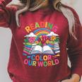 Reading Colors Our World Rainbow Books Kids Raglan Sleeve Sweatshirt Heather Dust Reading Colors Our World Rainbow Books Kids Raglan Sleeve Sweatshirt Heather Dust