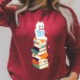 Reading Cute Cat Read Colorful Books Reader Women Men Kids Raglan Sleeve Sweatshirt Heather Dust Reading Cute Cat Read Colorful Books Reader Women Men Kids Raglan Sleeve Sweatshirt Heather Dust