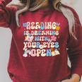 Reading Is Dreaming With Your Eyes Open Librarian Book Lover Raglan Sleeve Sweatshirt Heather Dust Reading Is Dreaming With Your Eyes Open Librarian Book Lover Raglan Sleeve Sweatshirt Heather Dust