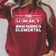Reading Is Elemental Book Lover Raglan Sleeve Sweatshirt Heather Dust