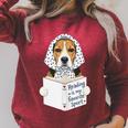 Reading Is My Favorite Sport Beagle Book Lover Raglan Sleeve Sweatshirt Heather Dust