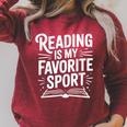Reading Is My Favorite Sport Book Lover Raglan Sleeve Sweatshirt Heather Dust Reading Is My Favorite Sport Book Lover Raglan Sleeve Sweatshirt Heather Dust