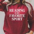 Reading Is My Favorite Sport Book Lovers Raglan Sleeve Sweatshirt Heather Dust